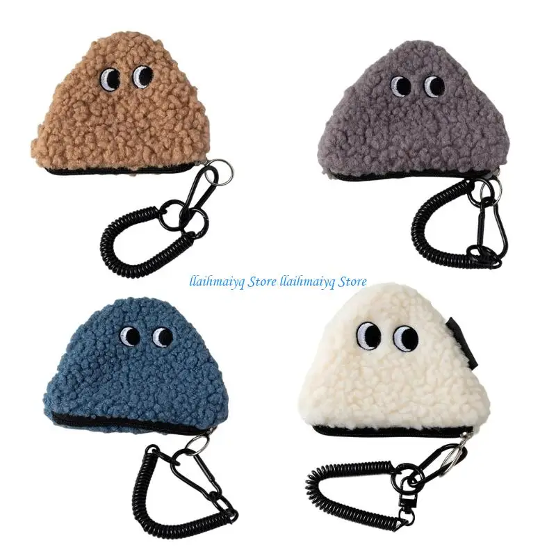 

573B Trendy Onigiri Coin Case Zippers Purse Storage Bag Suitable For Various Occasion