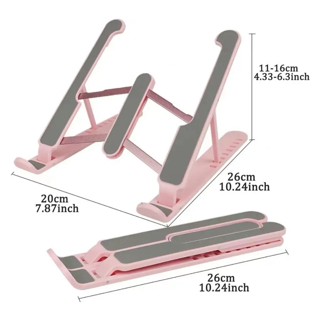 ABS ラップトップホルダースタンド折りたたみ式リフティングラップトップ冷却ブラケットアルミ合金滑り止めノートブックサポートベースラップトップアクセサリー