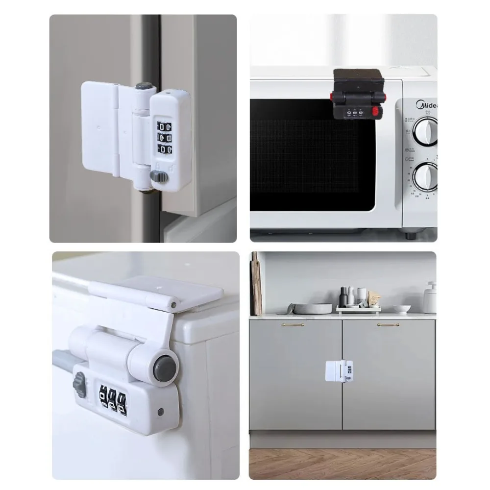 New ABS Unisex Safety Lock Anti-Pinch Multi-function Drawer Password Lock Protection Cupboard Closing Buckle Cabinet Drawer