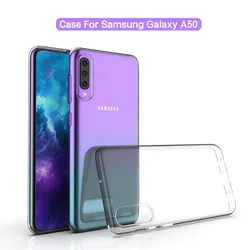 Clear Case for Samsung Galaxy A50 Transparent Soft silicone TPU Phone Case For Samsung A 50 Cover A50 A50S Clear Case