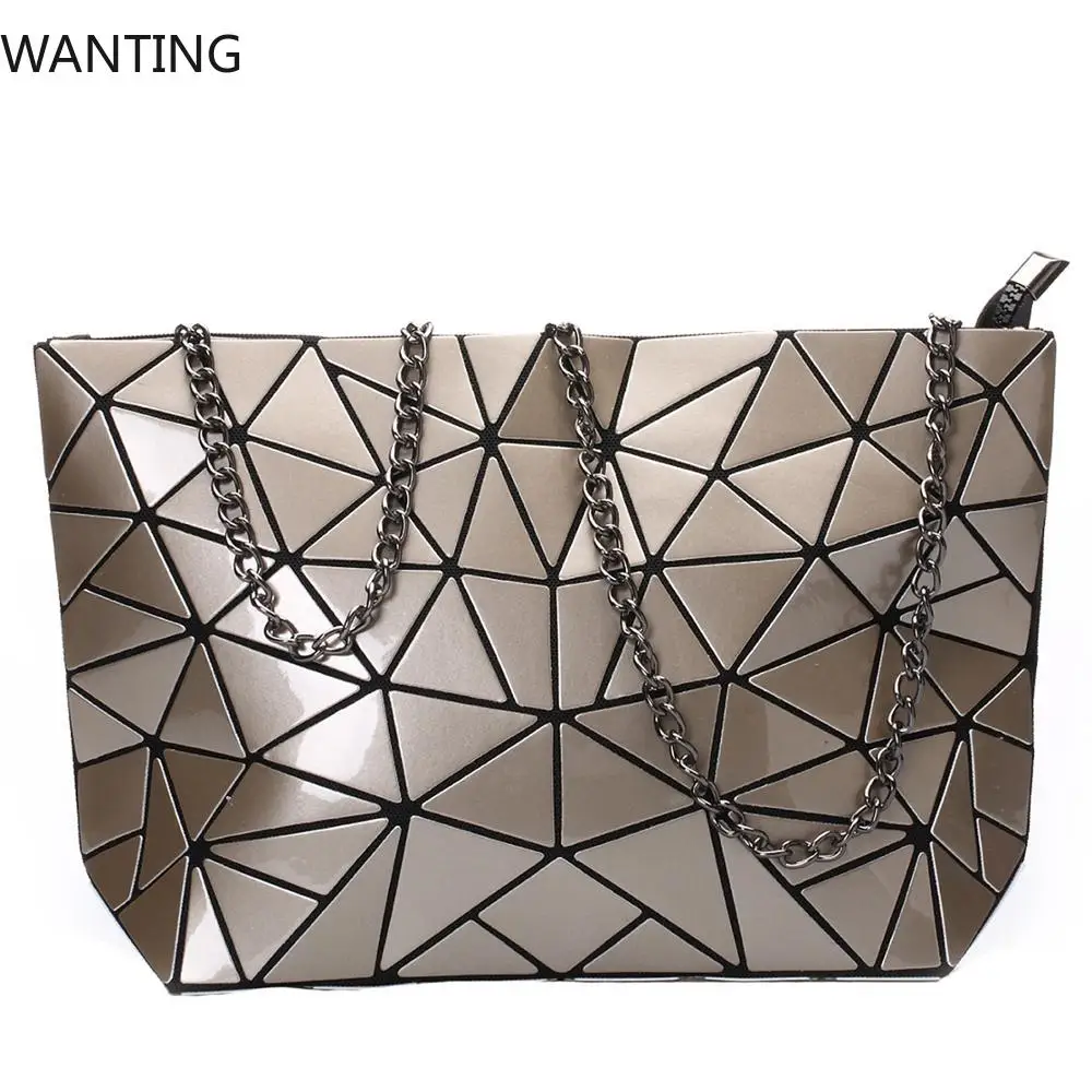 

Women Chain Shoulder Bag Sac A Main Bag Fashion Geometric Messenger Bags Plain Folding Crossbody Bags Clutch Evening Bag Bolso