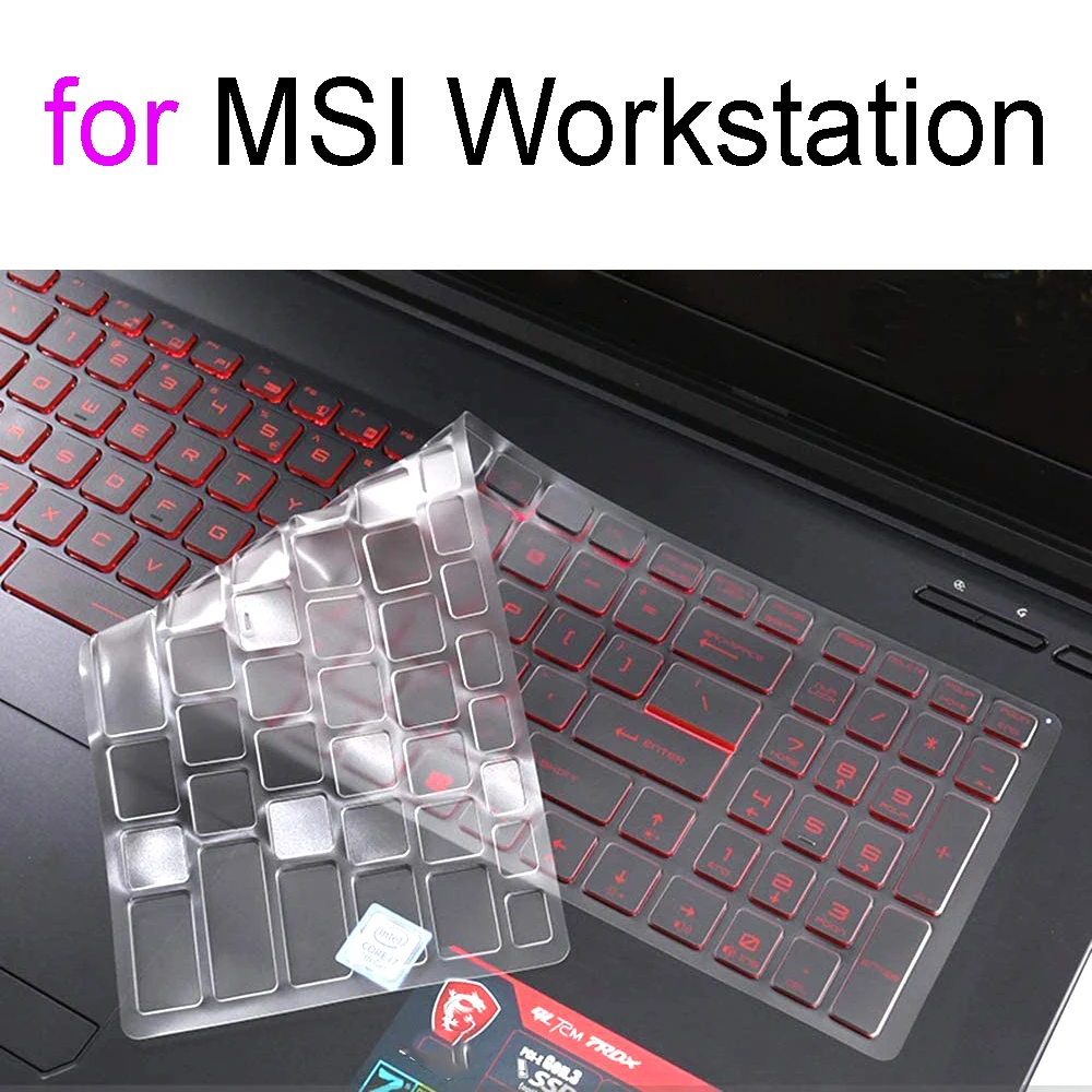Keyboard Cover for MSI Mobile Workstation WF65 WF66 WF75 WF76 WT75 WT72 WT73VR WT70 WT60 WP65 Laptop Protector Skin Case 15 17