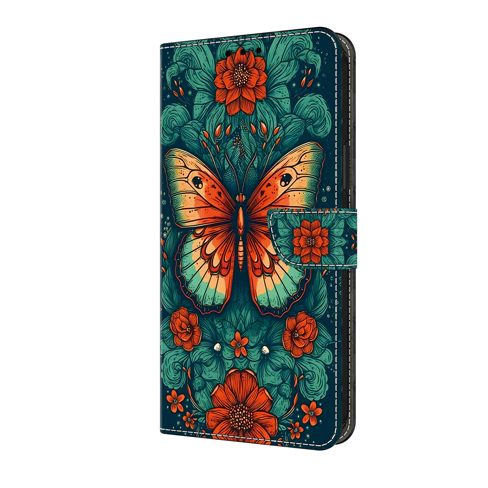 

Butterfly Girl Pattern Flip Wallet Case For Samsung Galaxy S23 S22 S21 FE S20 Ultra S10 Plus Magnetic Leather Phone Cover Bags