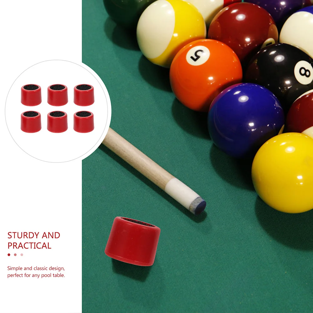 

6 Pcs Billiards Grinder Cue Tip Sander Portable Head Pool Shaper Snooker File Shaping Tool Round Supplies