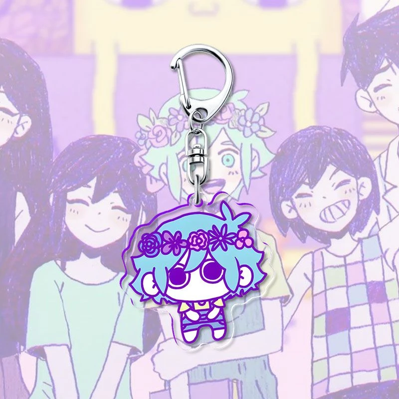 لعبة أوموري ماري كيل أوبري هنري هيرو باسل صني تأثيري المفاتيح Kawaii الاكريليك كيرينغ مفتاح سلسلة حقيبة حلية الديكور الدعامة