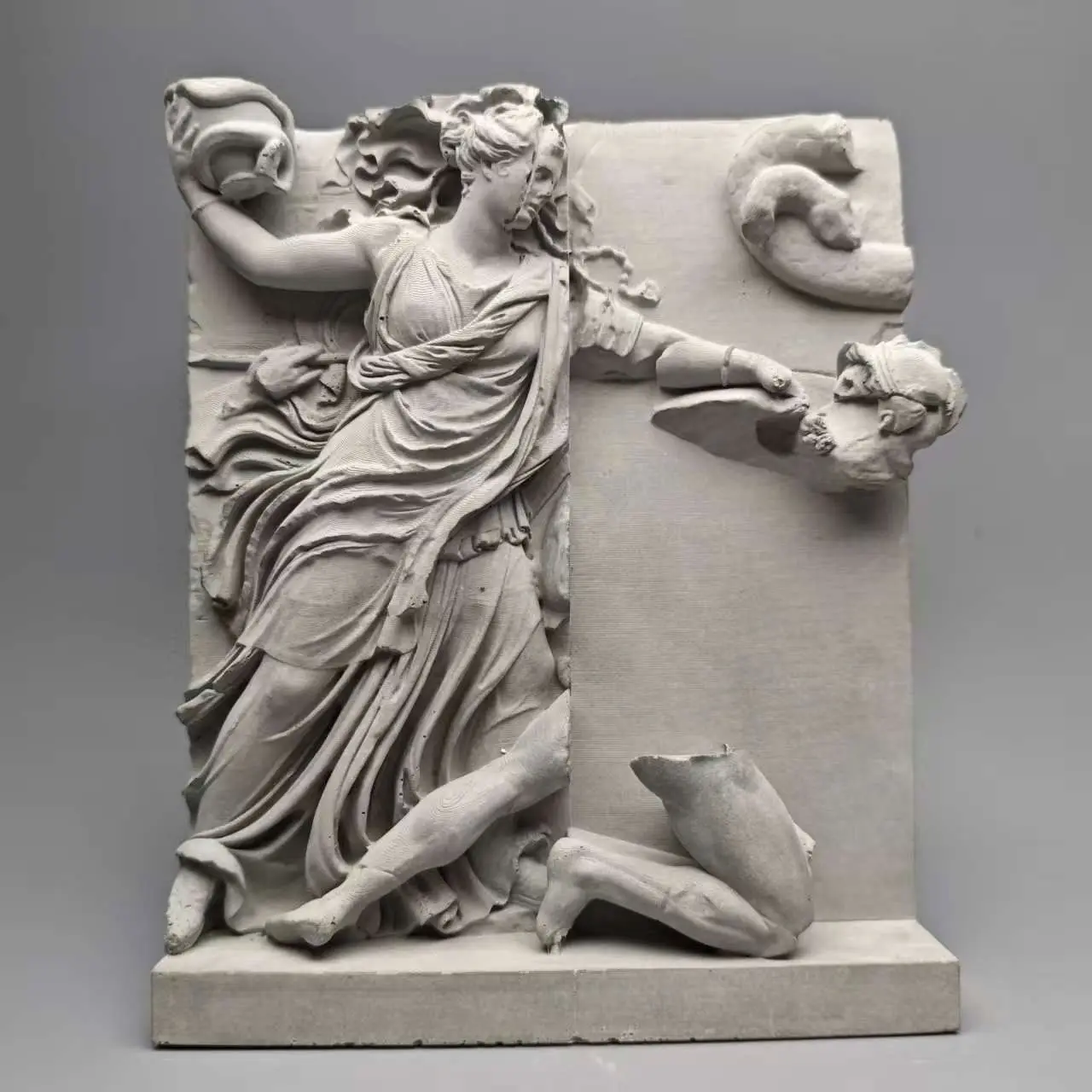 Wrath of the Gods Plaster/Cement Classical Art Hellenistic Period Pergamon Relief Scenery Cement Material