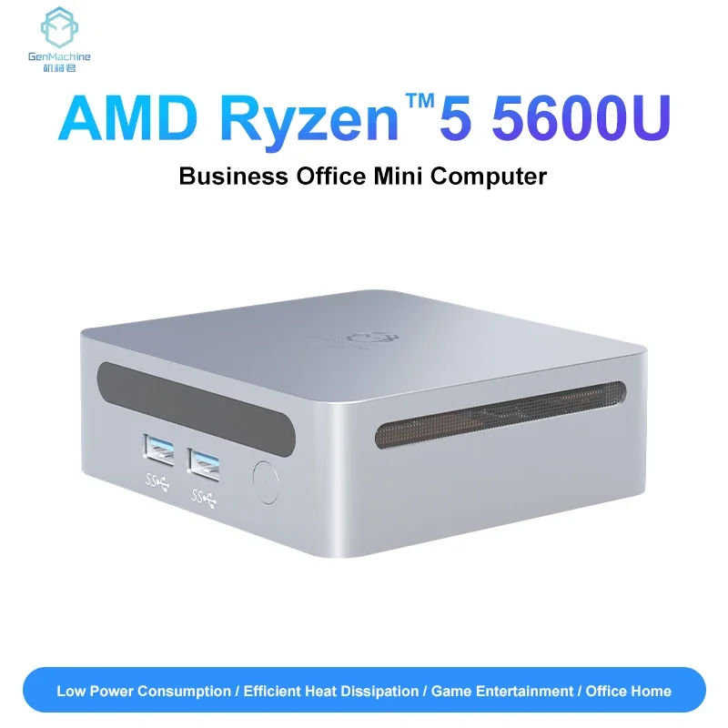 New AMD Ryzen 5 5600U Mini Pc Windows 10/11 3.3GHz Up To 4.2GHz 2*DDR4 Max Support 64GB RAM Gaming WIFI6 Pc Gaming