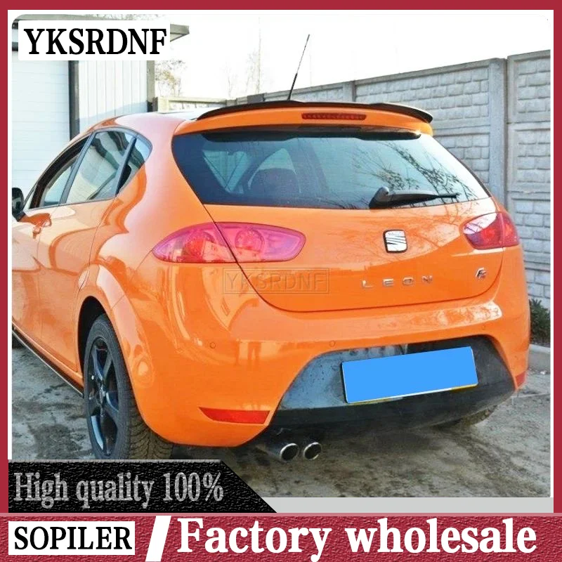 For Volkswagen VW Seat LEON 2000-2020 3Door/5Doors For 1P MK2 5F Car Tail Wing Decoration ABS Hatchback Spoiler Car Lip Spoiler