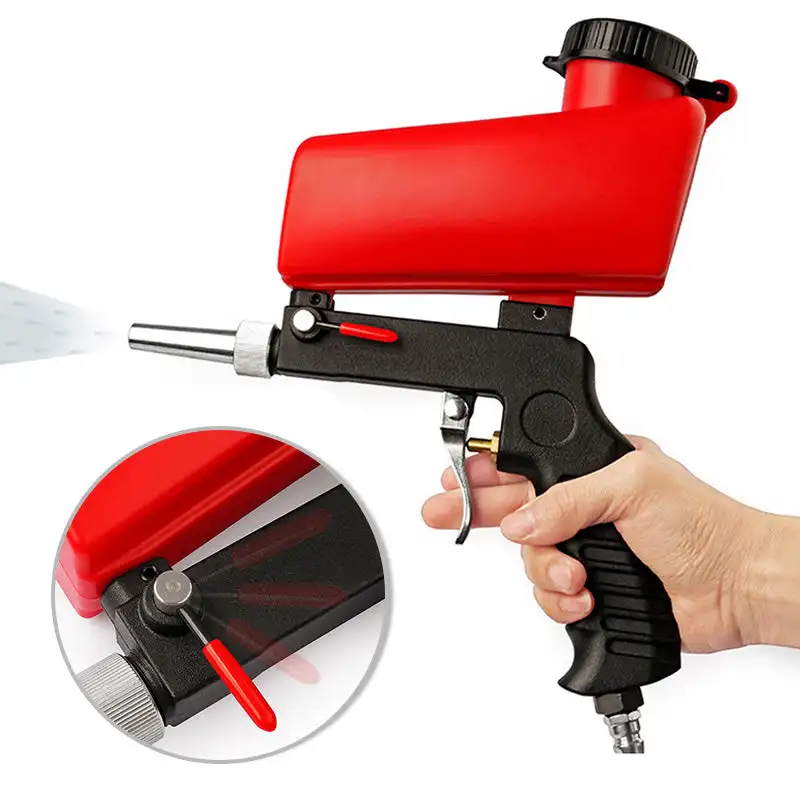 

Pneumatic Sandblasting Gun 90psi Sand Blaster Paint Spray Machine Continuous Blasting Handheld Gravity Blasting Gun