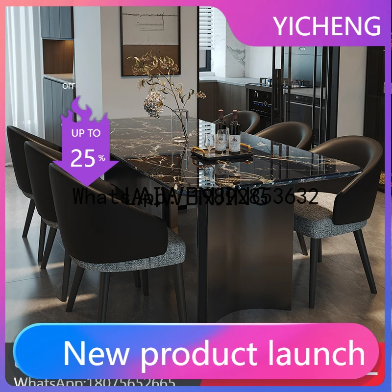 

A2-3 light luxury marble dining tle and chair combination simple casual tle