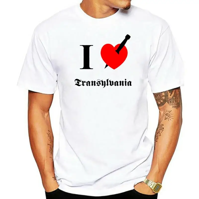 Custom I love Transylvania Summer Tops Shirt Design Crewneck 100% God Tee Shirts Men's Top T-shirts