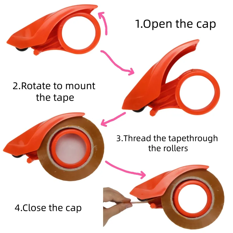 Heavy Duty Shipping Tape Dispenser,Reusable, Replaceable, Eco-Friendly Master Piece Dispenser for Pros with Patented 10° Sloped