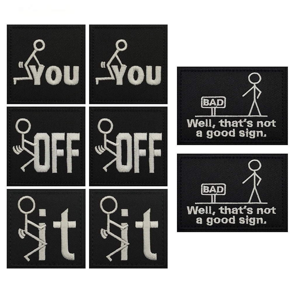 

Black and White Letters Embroidered Patches Hook and Loop DIY Backpack Bag Hat Jeans Craft Decor Repair Applique Sticker Sewing