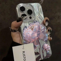 Pink Peony Lotus Phone Case for Xiaomi Redmi Note 14 13 12 12S 11 10C 13C 14C 10 S Pro Plus 4G 5G Feather Chiffon Texture Cover