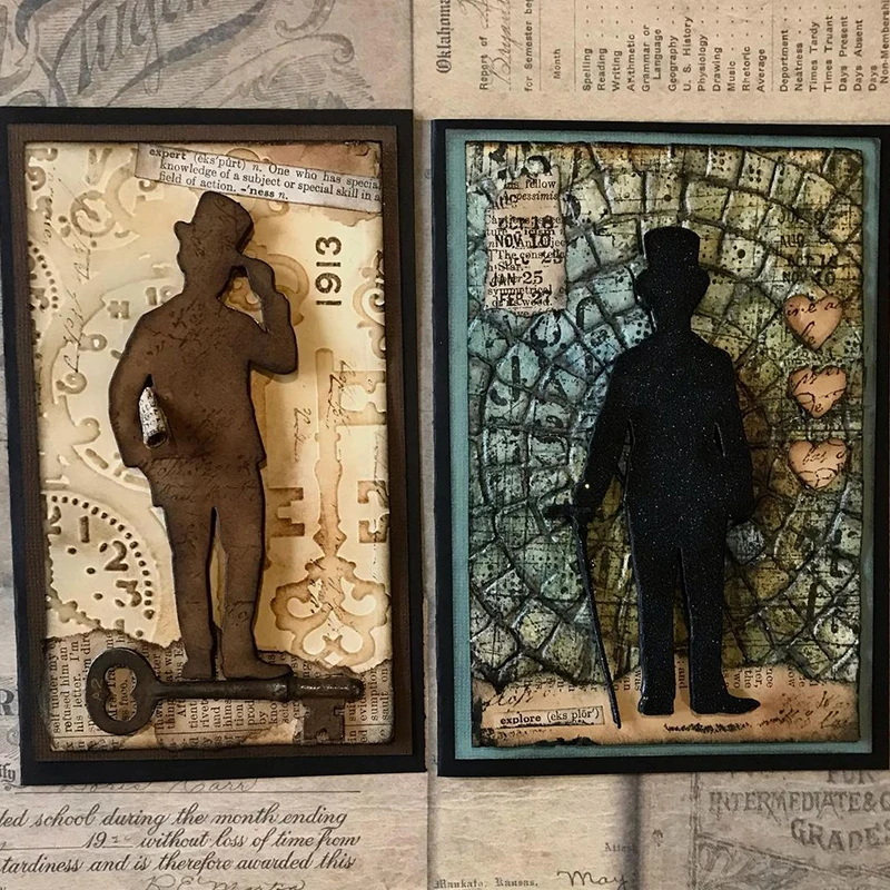 Lady Gentlemen Collection Metal Cutting Dies For DIY Scrapbooking Photo Album Craft Decora Paper Template Craft Gift Card Making