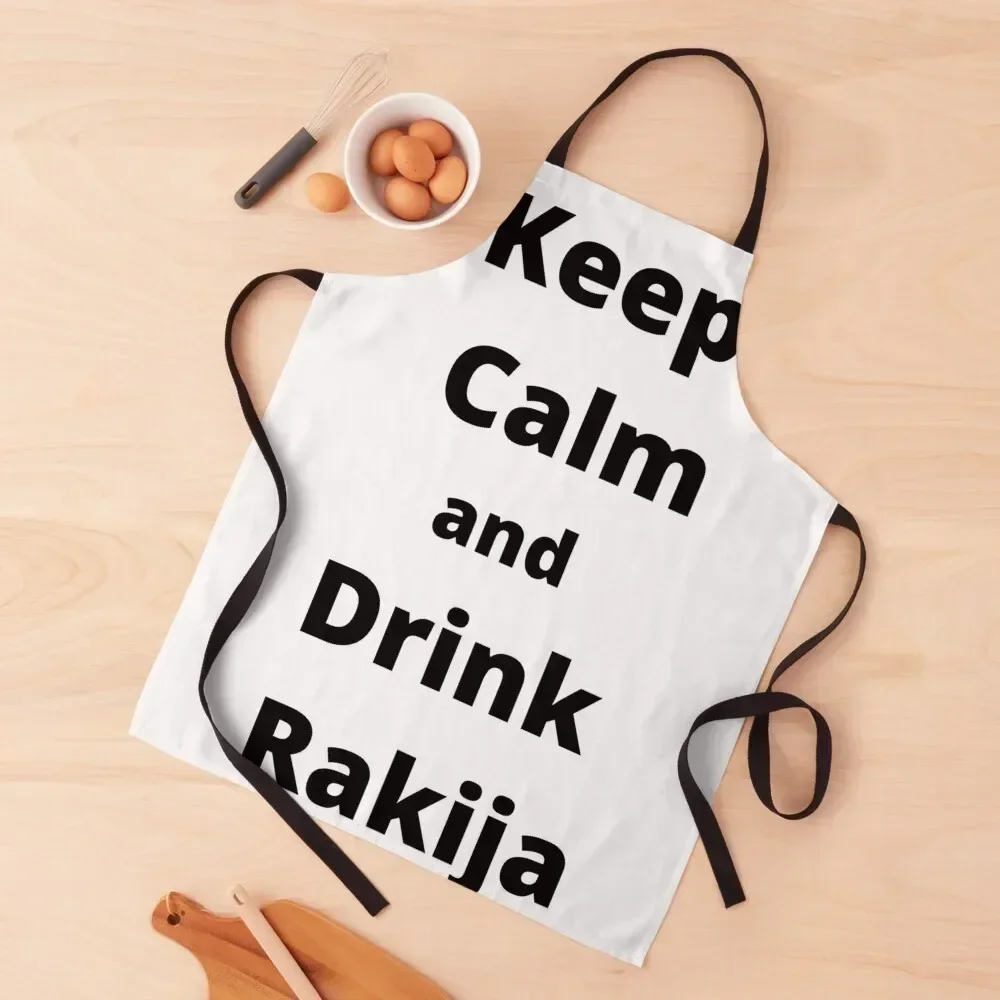 

Фартук Keep Calm And Drink Rakija, Балка для парикмахера, кухонная одежда для мужчин, все для кухни и дома, фартук с карманами