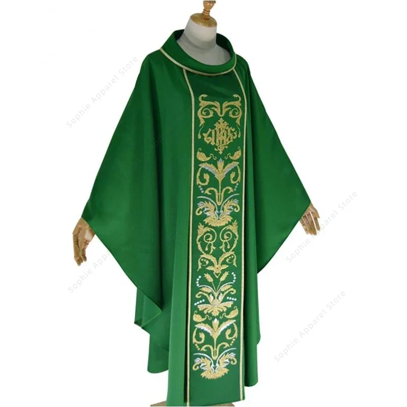 

Chasuble Green White Red Purple Priest Uniform Catholic Clergy Robe Vestments Pastors Costume Christian Liturgical Churches
