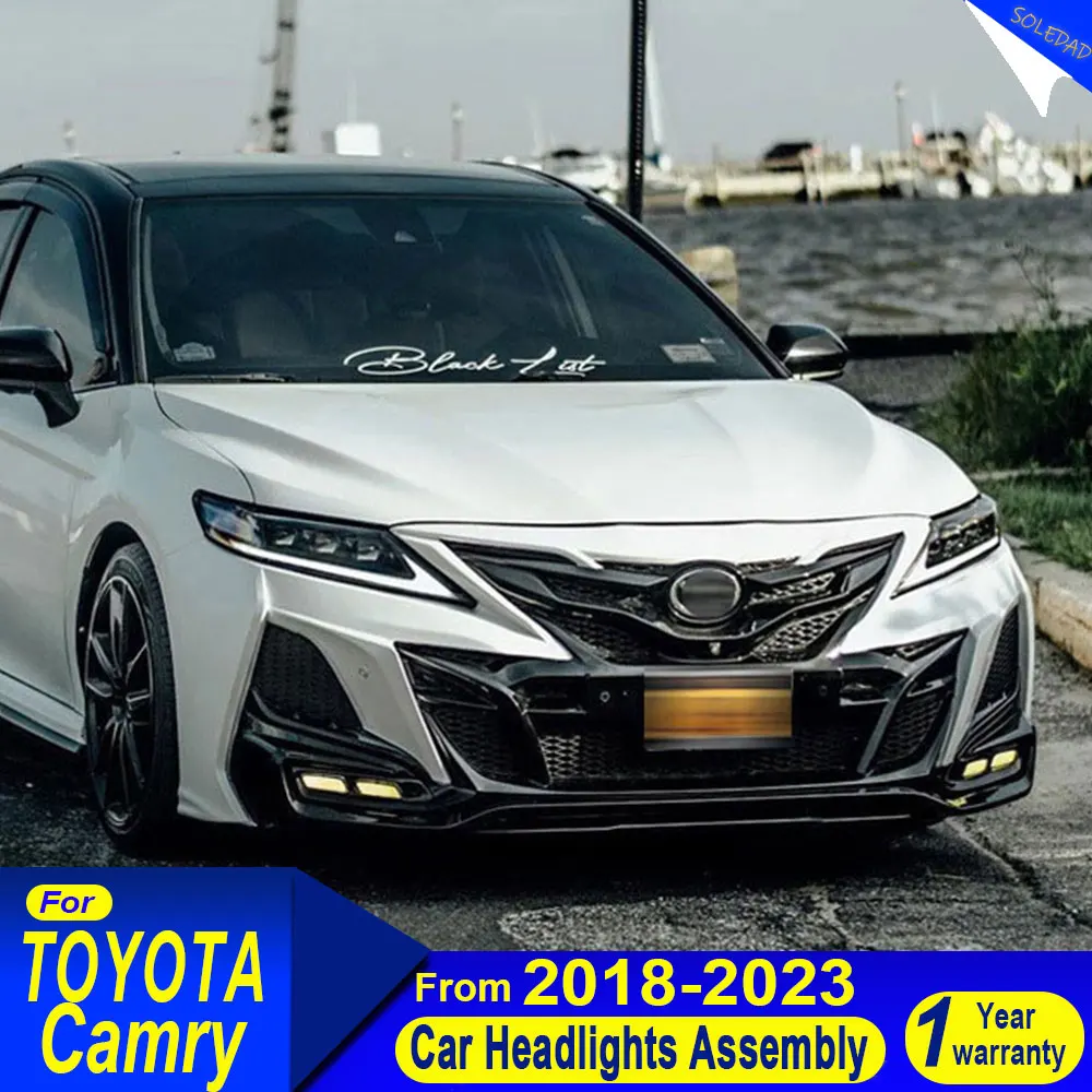 

headlights Suitable for 2018-2023 Toyota Camry assembly modification with LED projector daytime running lights and sequential