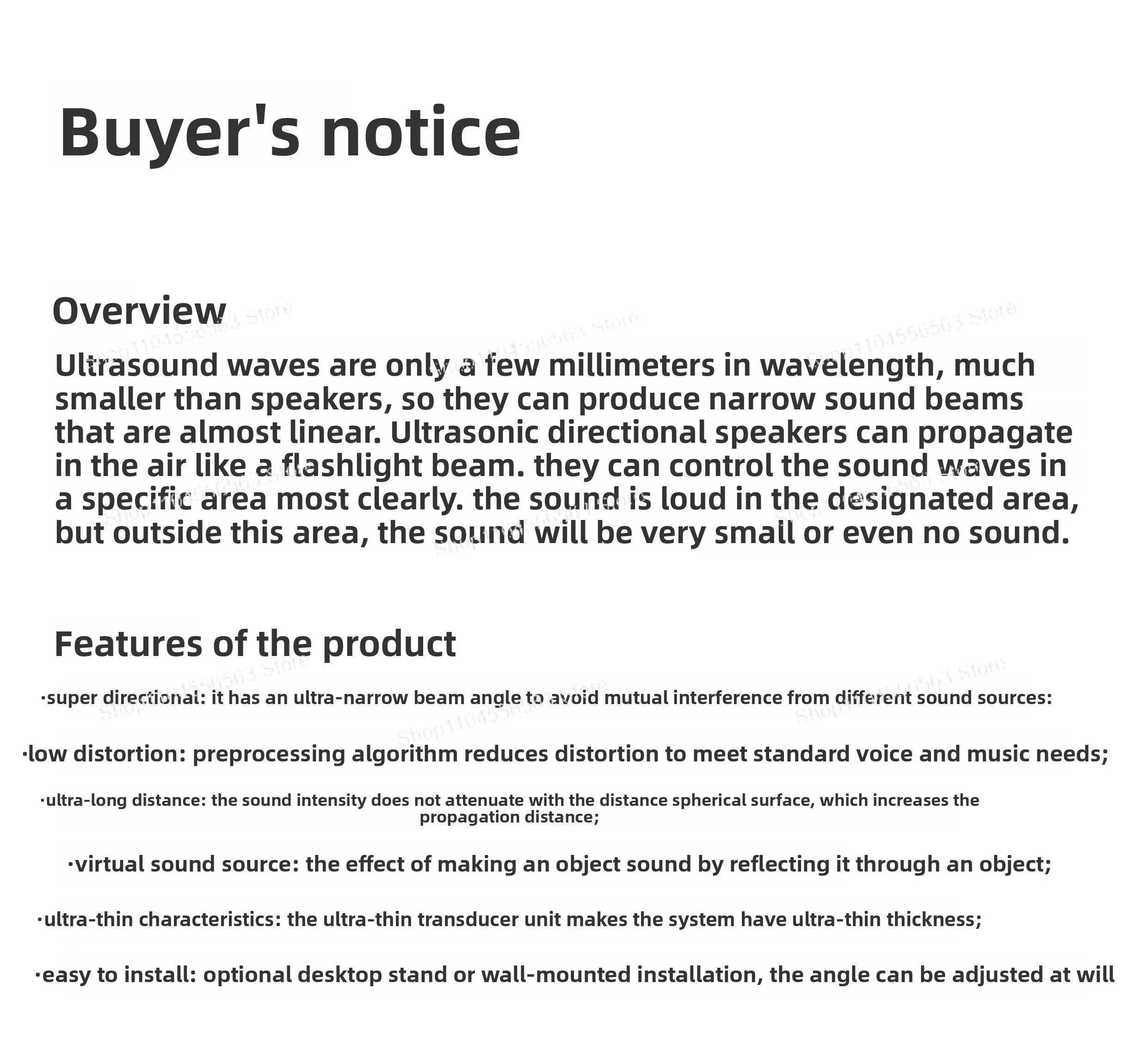 G-19 Compact Directional Speaker, Ultrasonic Focused Sound for Exhibition Halls