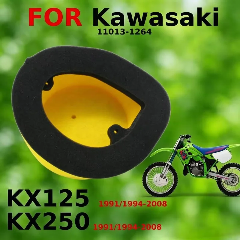 KX125 KX250 Air Filter Intake Air Cleaner Element Purifying Water 11013-1264 Fits for Kawasaki KX250 KX125 1991/1994-2008 Year