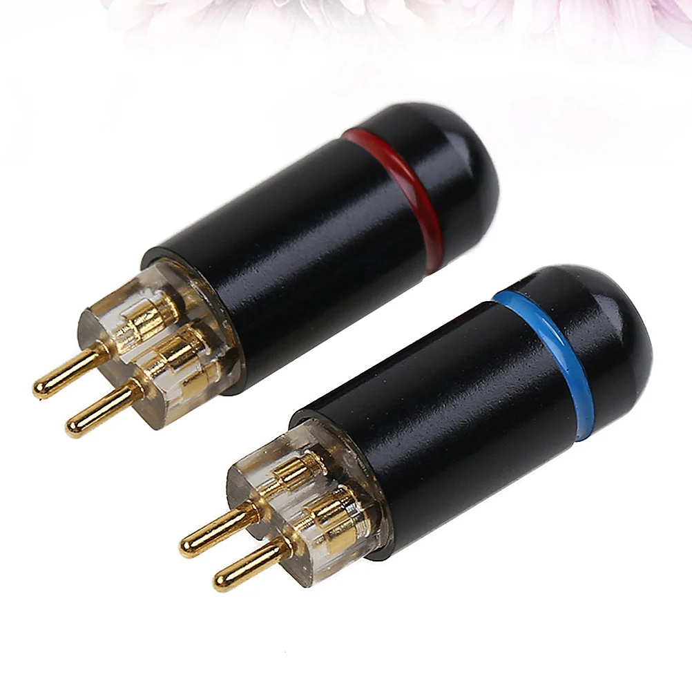 

2Pcs 0.78mm 2 Pin Metal Audio Adapter Earphone Connector Headphone Jack Stereo Adapter Plug for Hifi Audio Devices