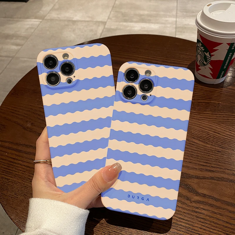 Чехол для телефона BURGA Cute INS Grid для VIVO X50 X60 X70 X80 X90 Pro Y02 Y15S Y16 Y17 Y19 Y20 Y21 Y35 Y50 Y76S Y75 5G Hard PC Cover