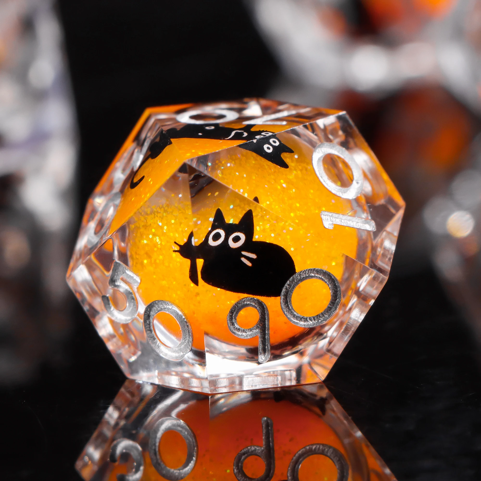 

Butterfly Dice Liquid Core DND Dice Set, Sharp Edged Dice for Dungeons and Dragons, Handmade RPG Resin Dice, RPG D&D Dice