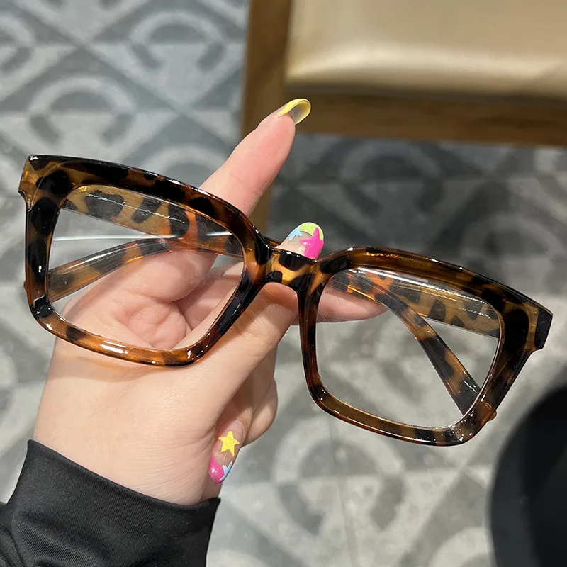 نظارات شمسية بعدسات الكمبيوتر، نظارات شمسية عصرية للنساء مضادة للضوء الأزرق، نظارات شمسية مربعة بإطار كبير مضادة للانعكاس #6