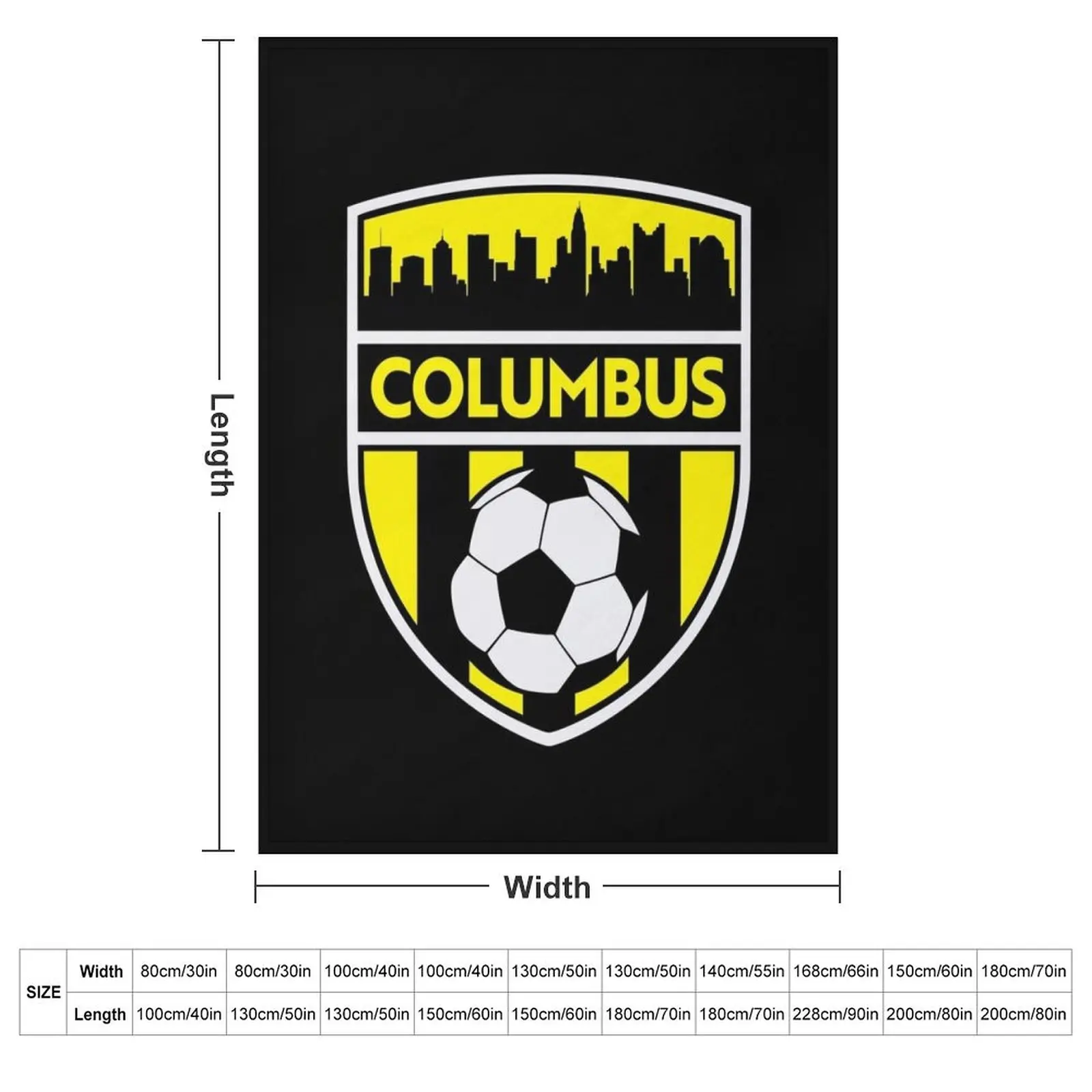 Columbus Soccer Team Crew SC Futbol Fan Throw Blanket couch cozy soft plush fuzzy picnic outdoor blanket