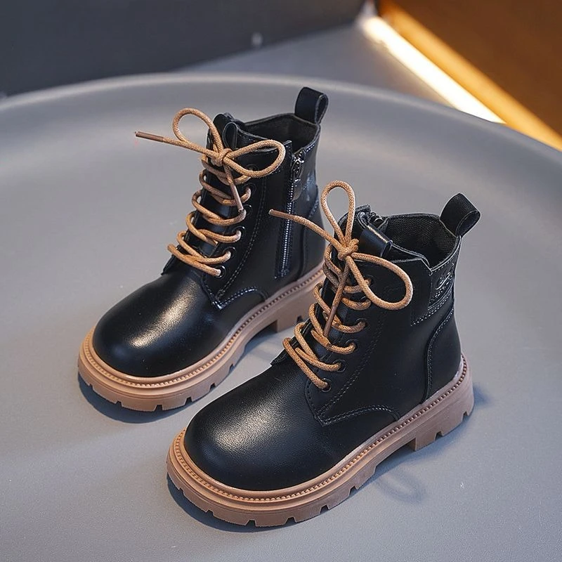 

2026 New Girls British Style Autumn and Winter Kids Soft Sole Trendy Boots Kids Fashion Ankle Boots for Children