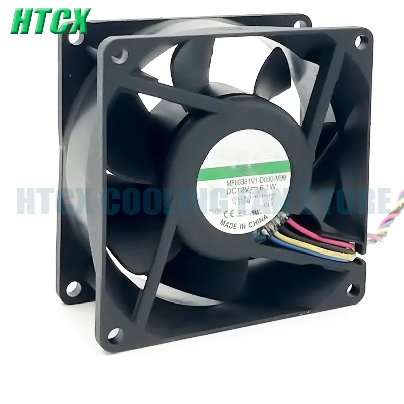 New MF80381V1-D000-M99 12V 6.1W 8CM 8038 4-wire Fan