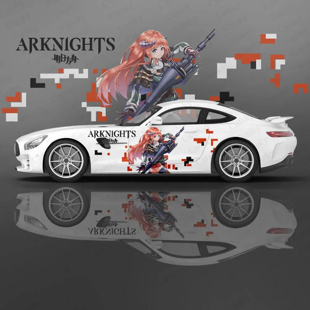 Bagpipe (Arknights) Anime Car Decal Flower Vinyl Car Stickers SUV Side Graphics Decals, Universal Size, Vehicle Body-Decals