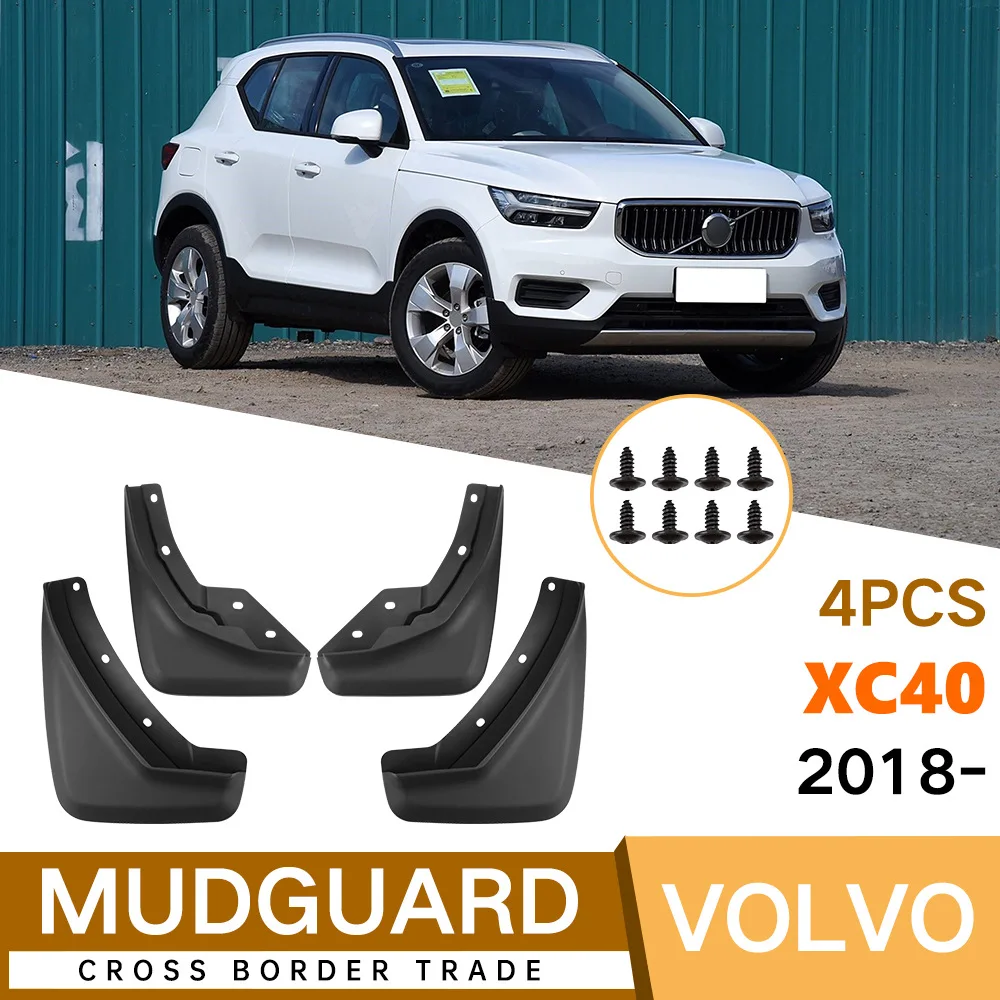 For Volvo XC40 2018-2024 Mud Flaps Custom Fit Splash Guards Front Rear Wheel Auto Exterior Decor Accessories
