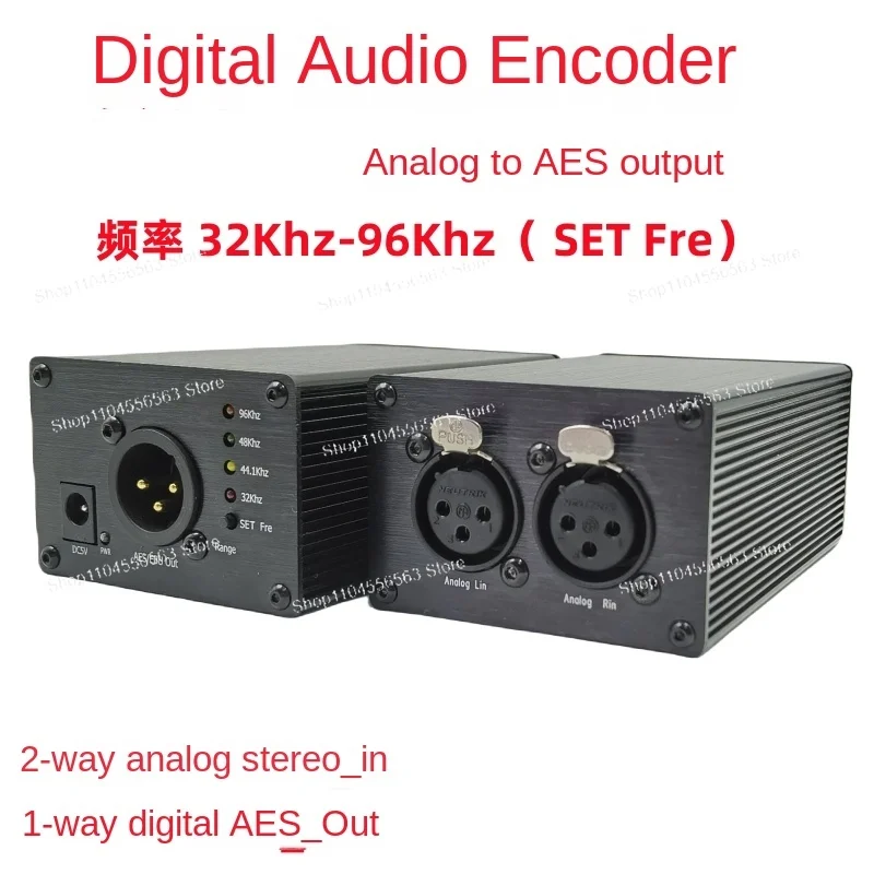 

Balanced Stereo AES EBU Audio Converter ADC Adjustable Output Analog Digital Signal Transformer For Stage Recording Equipment