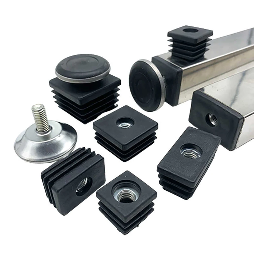 1-20Pcs Plastic Adjustable Feet Pad Dia 40mm Screw M8 Table Chair Balck Leveling Foot Pad Furniture Leg Anti-shock Protection