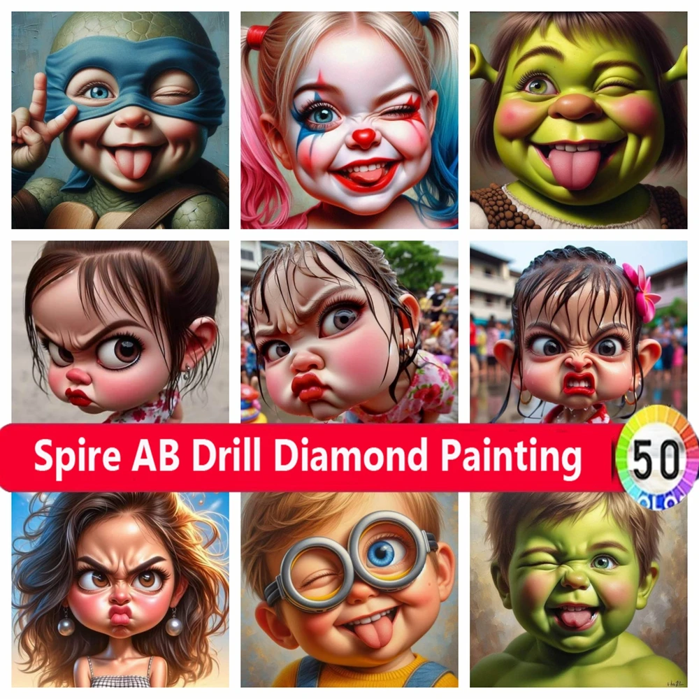 

Набор для алмазной вышивки «сделай сам», фантазия, Забавная девушка, мозаика с супергероями, вышивка крестиком на Рождество, домашний декор, подарок