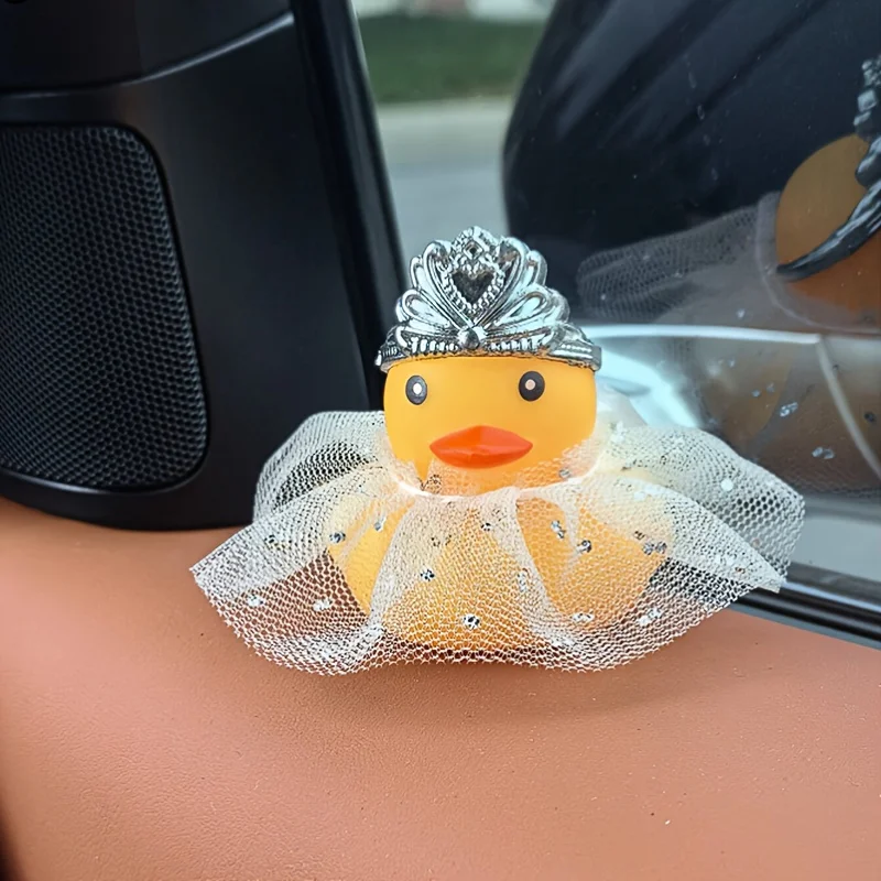 1 cute wedding rubber duck car decoration, car decoration, novice driver gift, holiday gift