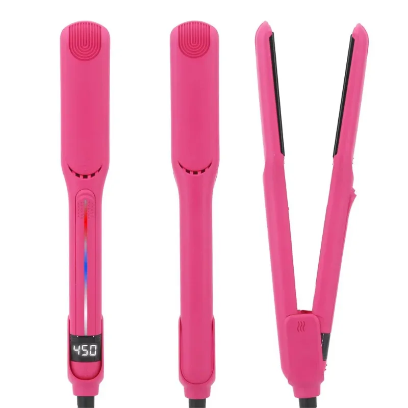 

Dual-Purpose IR Straightener and Curler Home Styling Flat Iron with Light Emitting Diode Display