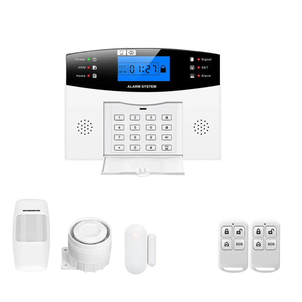 

Smart Wireless Home Alarm System with 200 Wireless 8 Wired Zone with Wifi Gsm Security System Support Tuya App Alexa google Home