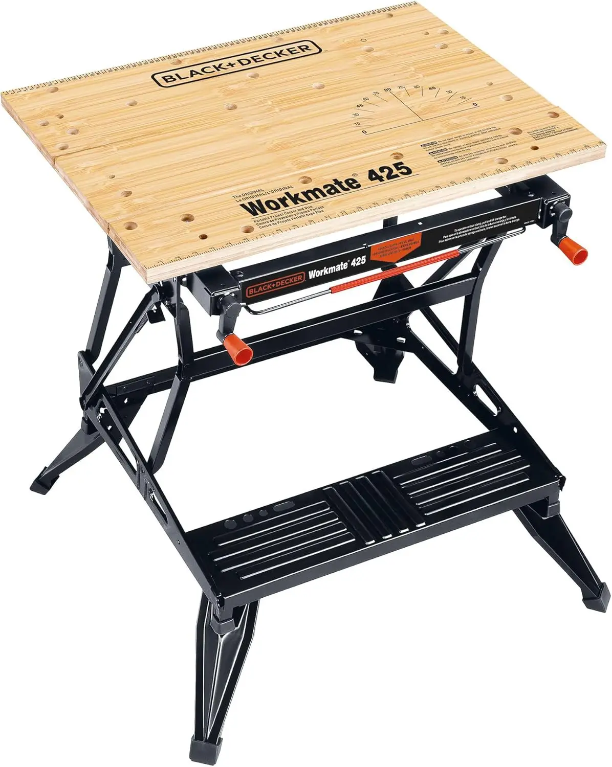 Preto e DECKER Workbench portátil, Workmate Folding Workbench, 550 lb Capacidade com Grampos para Carpintaria, WM425-A