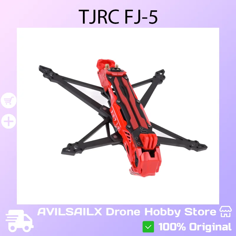 

TJRC FJ-5 5" FPV Racing Drone Frame Novel Design Multiple Color Choices with Side Plates & Light Strips