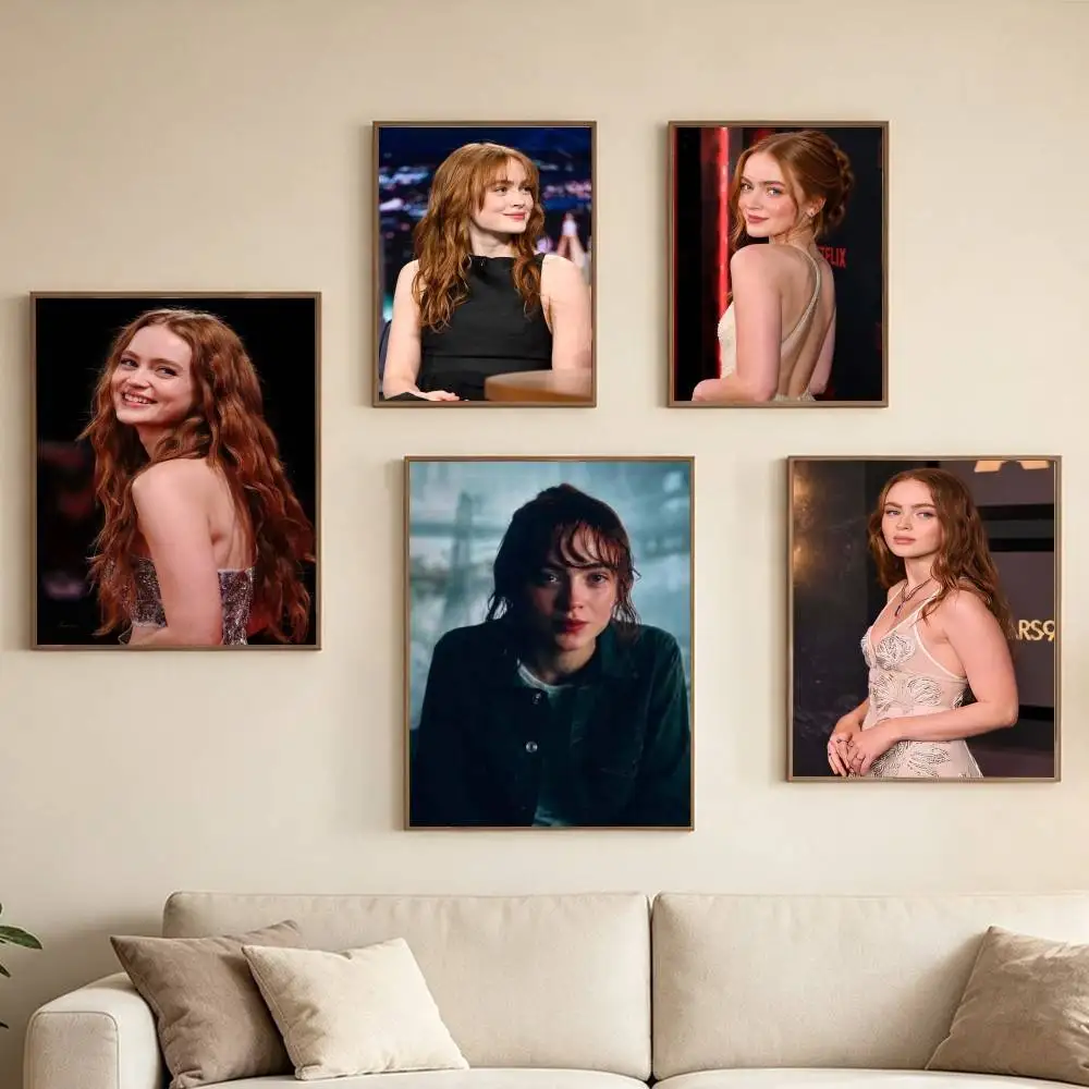 Sadie Sink American A-Actress Poster High Quality Dorm Living Room Aesthetic Wall Decoration Painting Stickers Gift