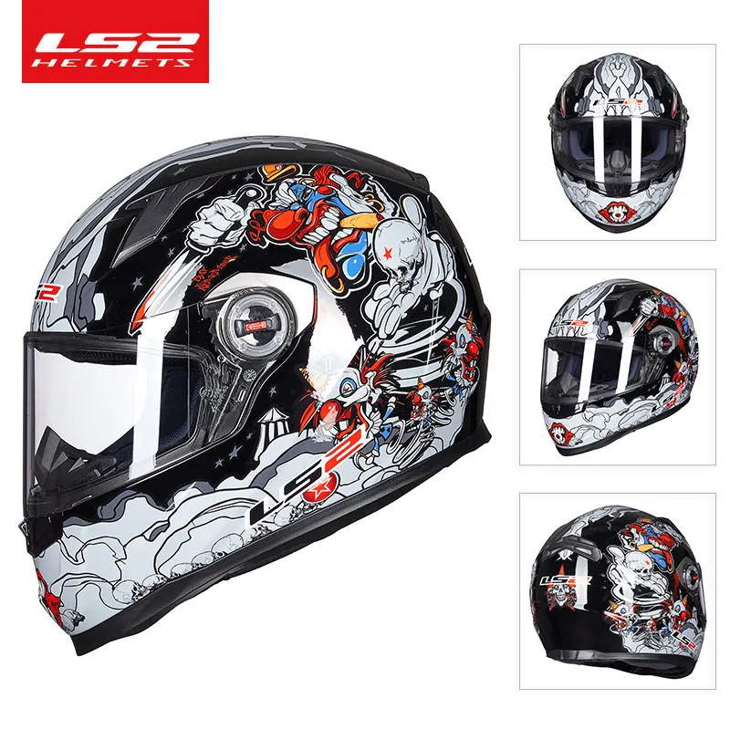 LS2 FF358 Draze Original Full Face Motorcycle Helmet ECE Approved ABS Shell Men Women Racing Motorbike Capacete Cascos Para Moto