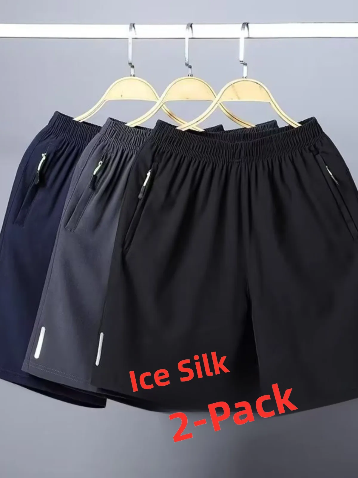 

Дешевые мужские брюки из ледяного шелка Qui Dry, легкие свободные летние спортивные брюки пять четвертей, повседневные прямые молодежные модные брюки