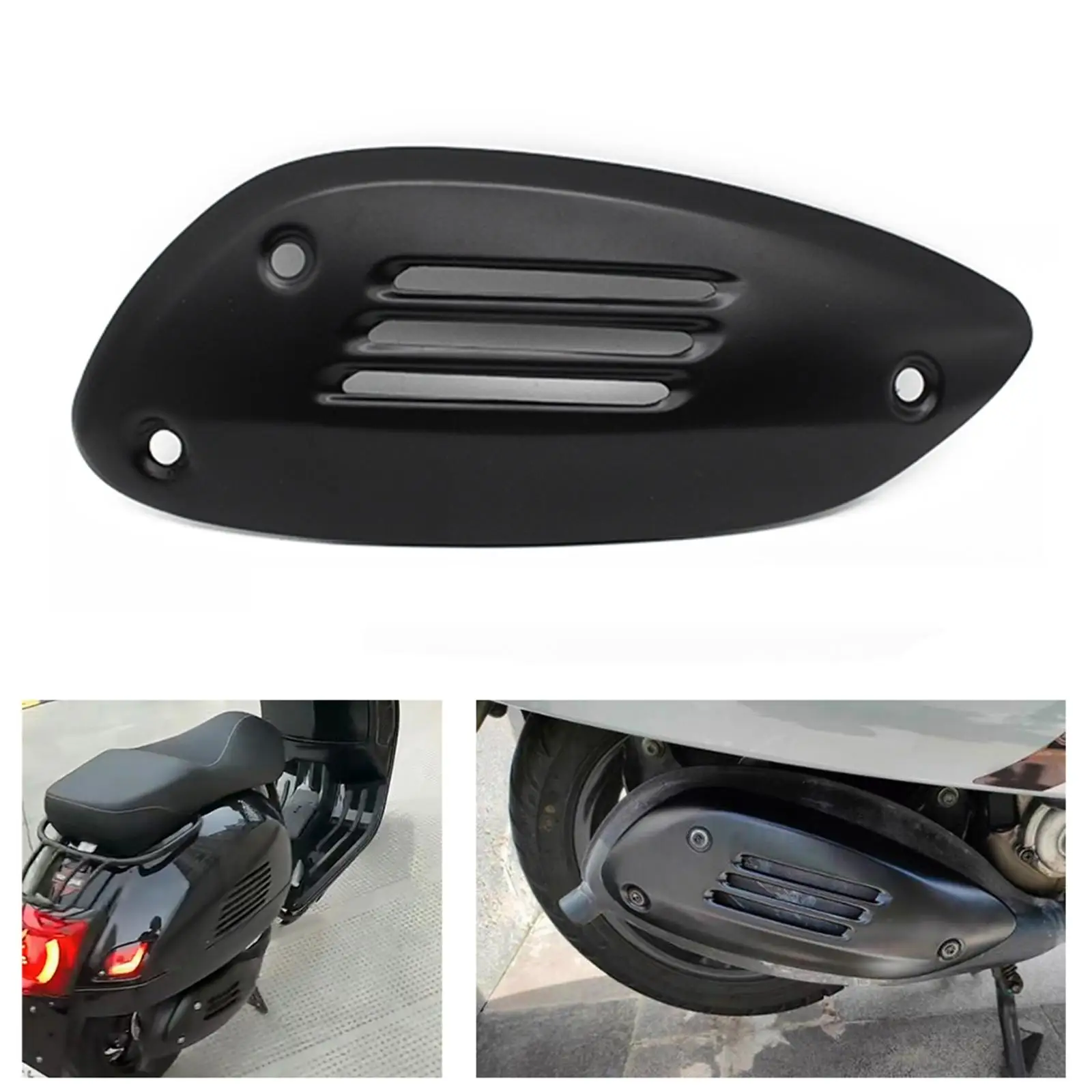 

Motorcycle Exhaust Pipe Cover Muffler Heat Shield Protection Black Aluminum Alloy Trim Guard for Vespa GTS 250 300 Gtv Gte