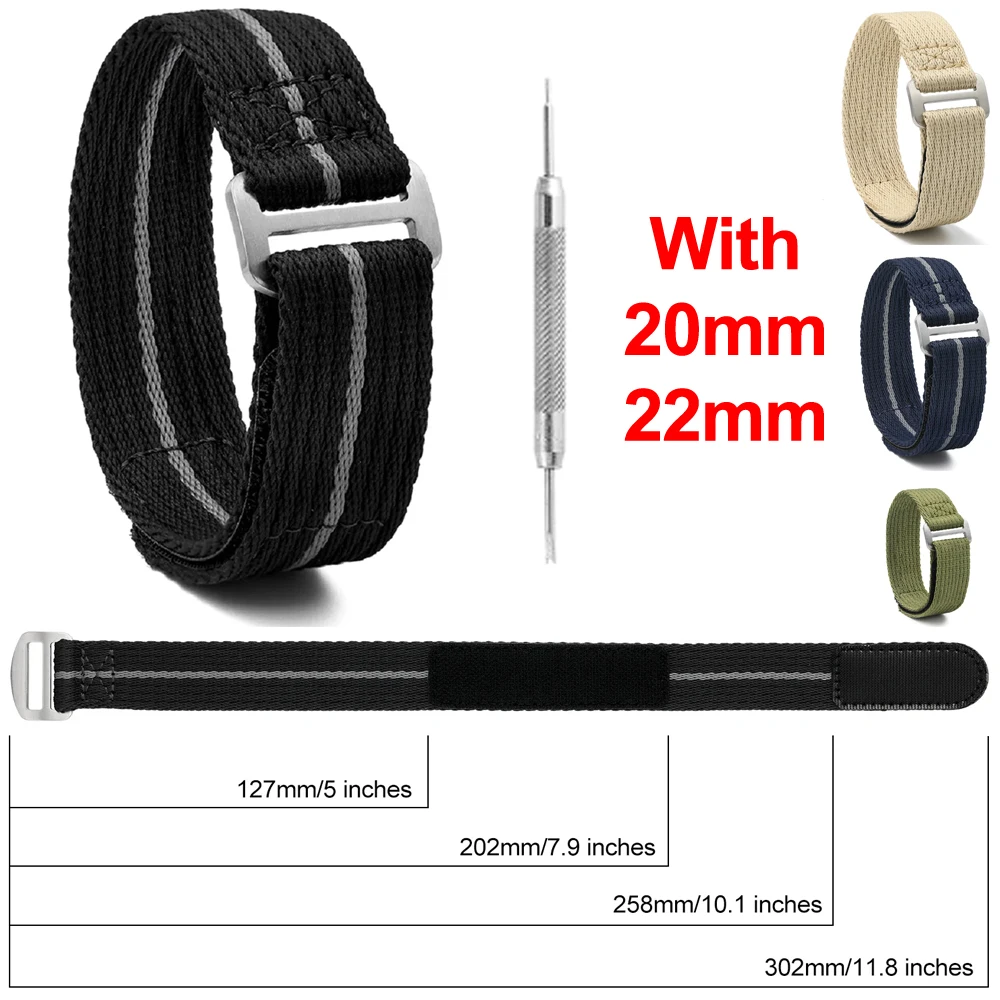 20mm 22mm Nylon Watch Straps Solf Military Sport Band High Quality Fabric Nylon Watchband Premium Watch Belt Universal Bracelet