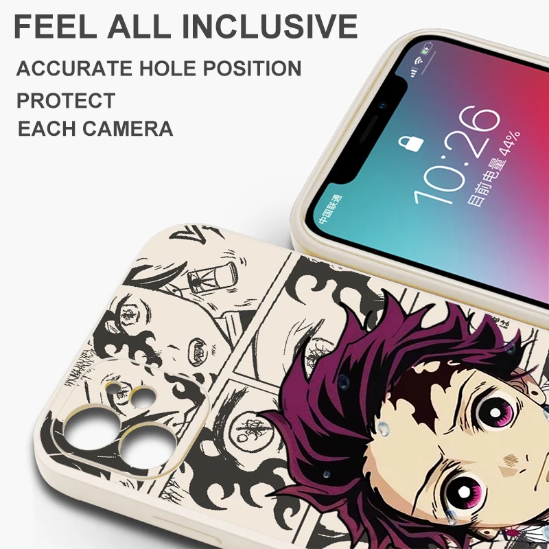 Demon Slayer Kamado Tomioka, funda trasera de silicona líquida para teléfono Xiaomi Redmi Note 12, 11, 11S, 11T, 10, 10S, 10T, 9, 8 Pro Plus