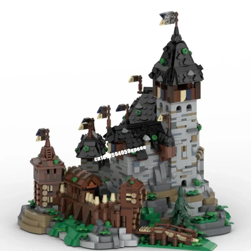 Nieuwe 4242 stks Moc Europese Middeleeuwse Street View Mini Blaustein Kasteel Model Diy Creatieve Ideeën Kid Speelgoed Verjaardagscadeau Aangepaste Puzzel