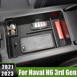 Caja de almacenamiento secundaria para coche Haval H6 3rd Gen 2021 2022 2023 GT DHT-PHEV, consola Central, reposabrazos, organizador, bandeja para guantes