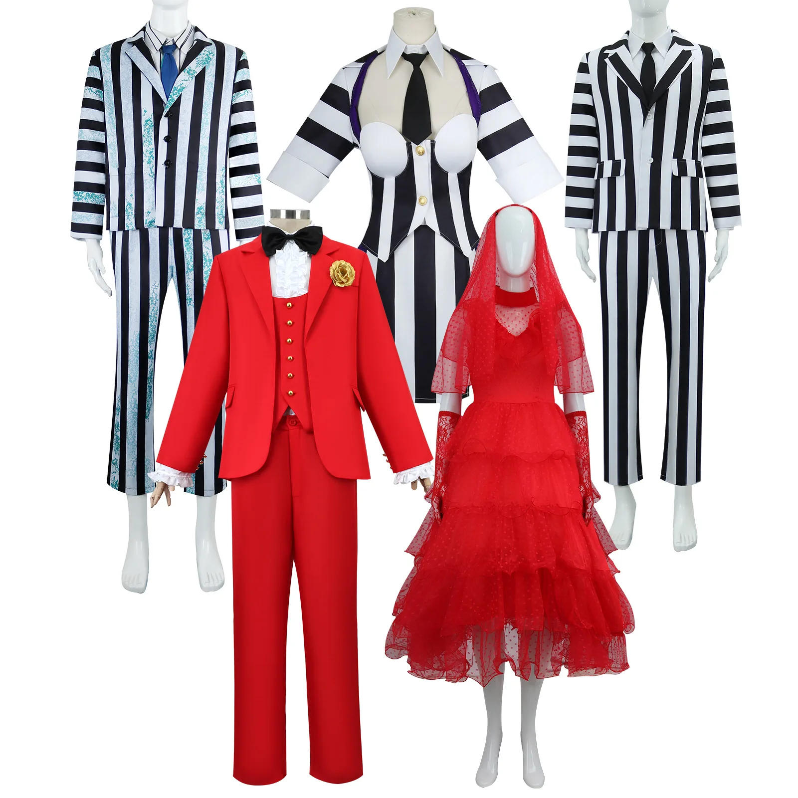 

Cross-border Halloween Magus Cos Suit Michael Keaton Suit Cosplay Beetle Juice Cos Suit